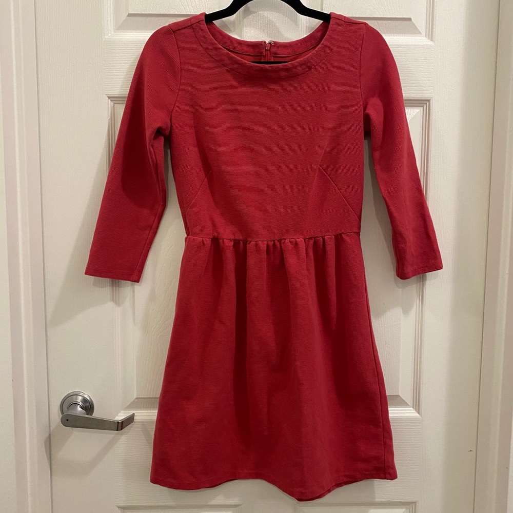 Loft Coral Salmon Pink Dress with Stretch